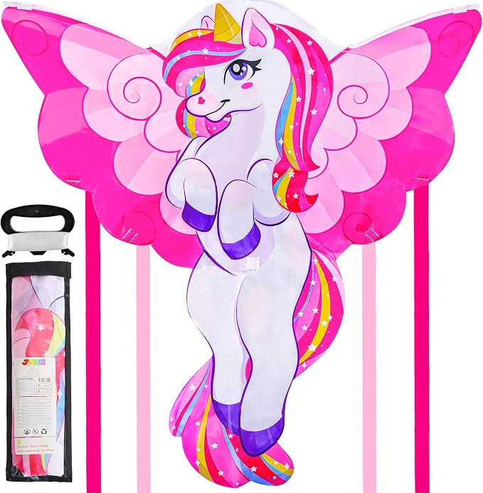 JOYIN 43.3'' Unicorn Kite Easy to Fly for Kids and Adults, Large Beach Kite for Outdoor Games and... | Amazon (US)
