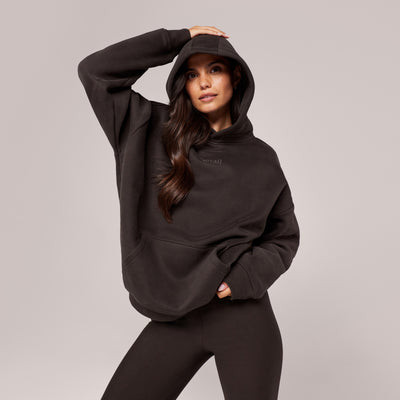 Heavyweight Lovall Oversized Hoodie - Black Coffee | LOVALL