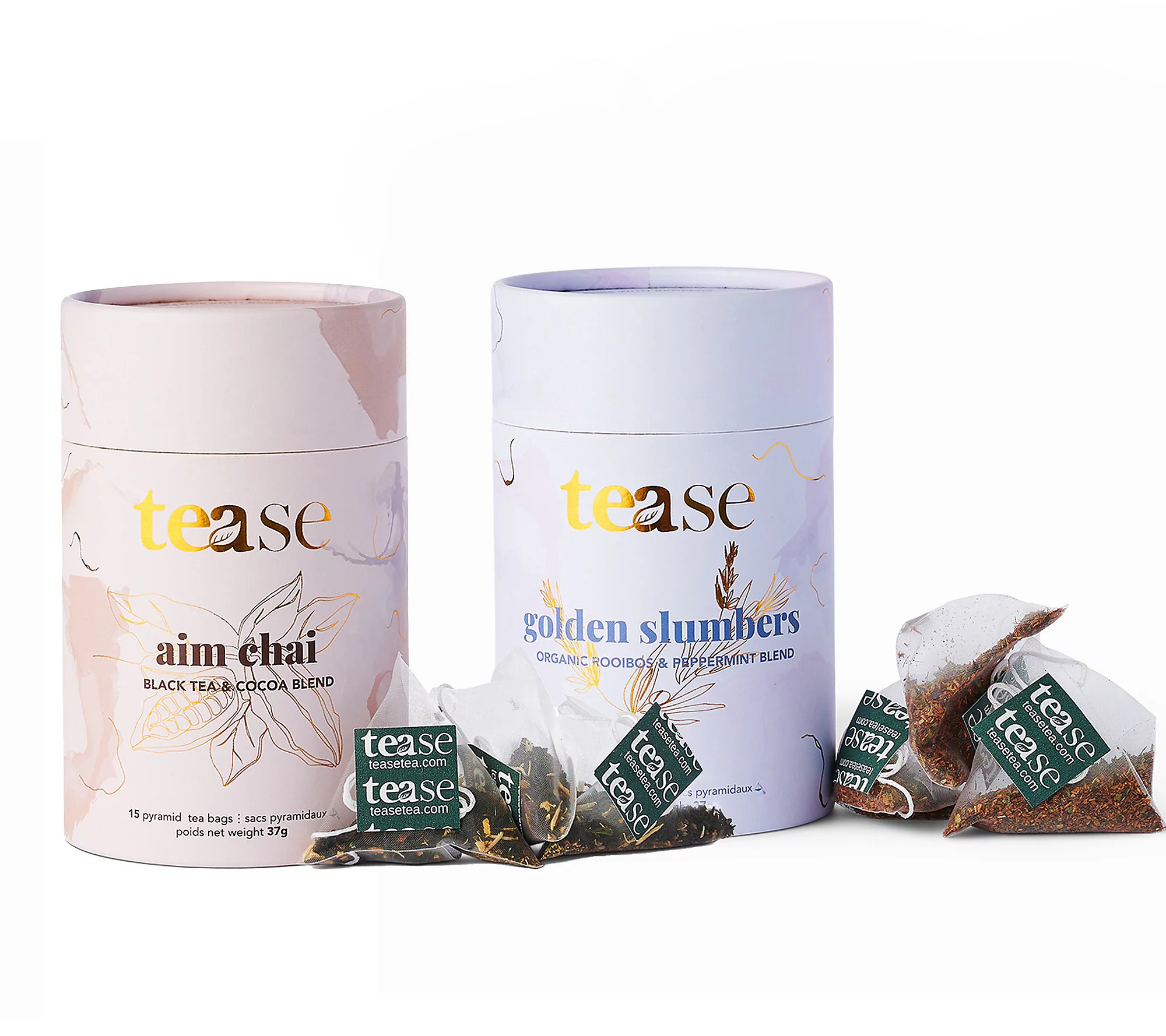 Tease Tea Aim Chai & Golden Slumbers Blend 30 servings | QVC