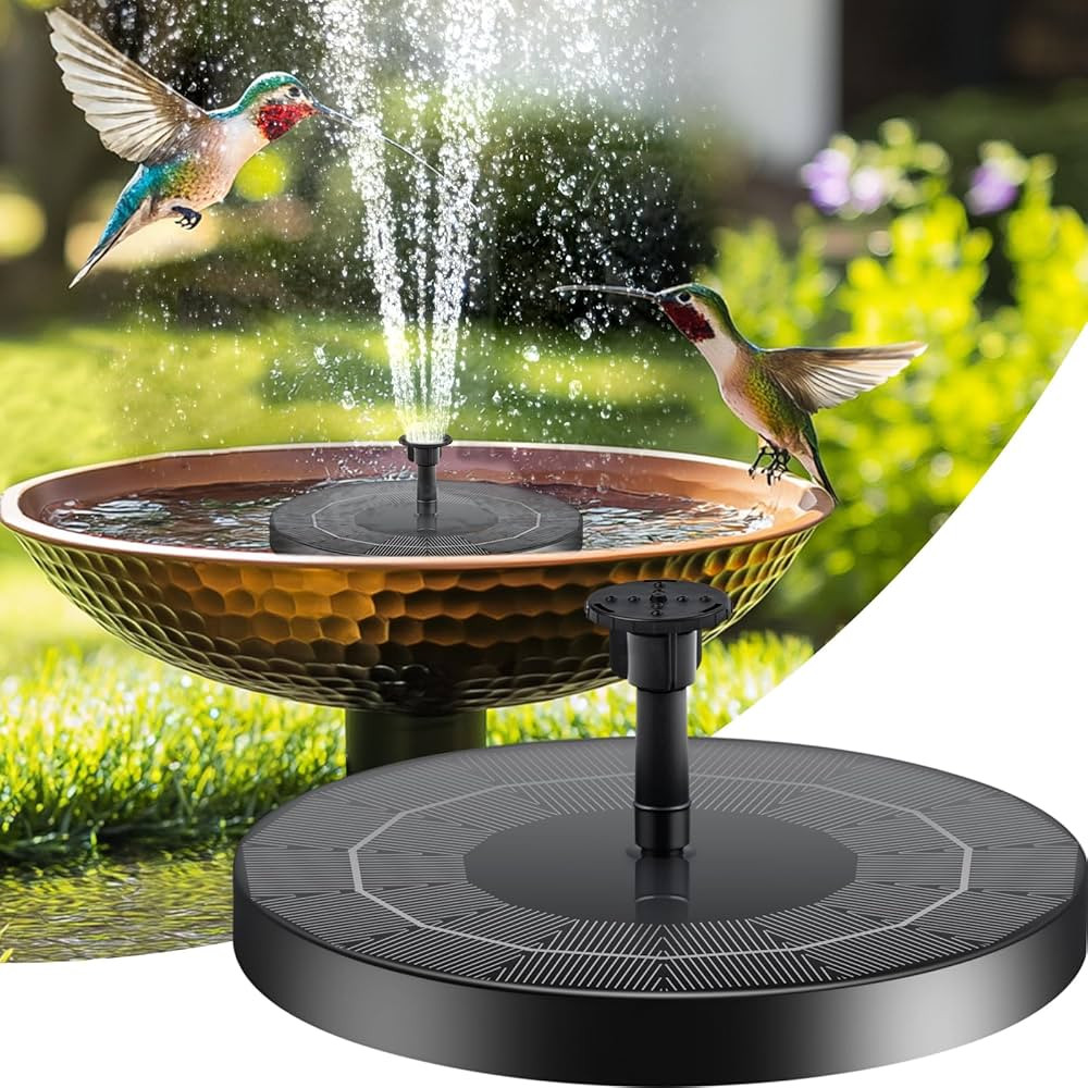 Solar Bird Bath Fountain Pump, Upgrade Solar Powered Water Fountain for Bird Bath Solar Fountain ... | Amazon (US)