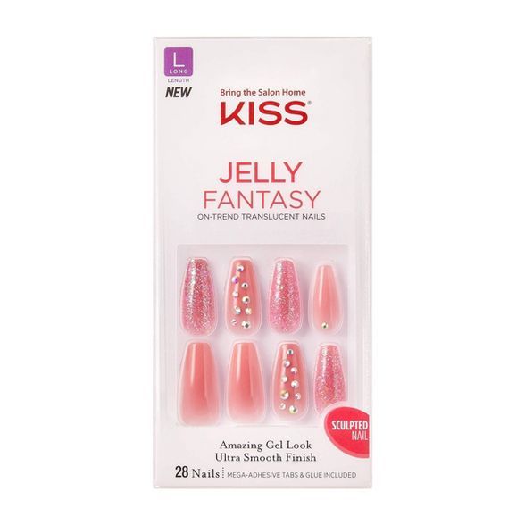 Kiss Jelly Fantasy Sculpted Gel Nails - Be Jelly - 28ct | Target