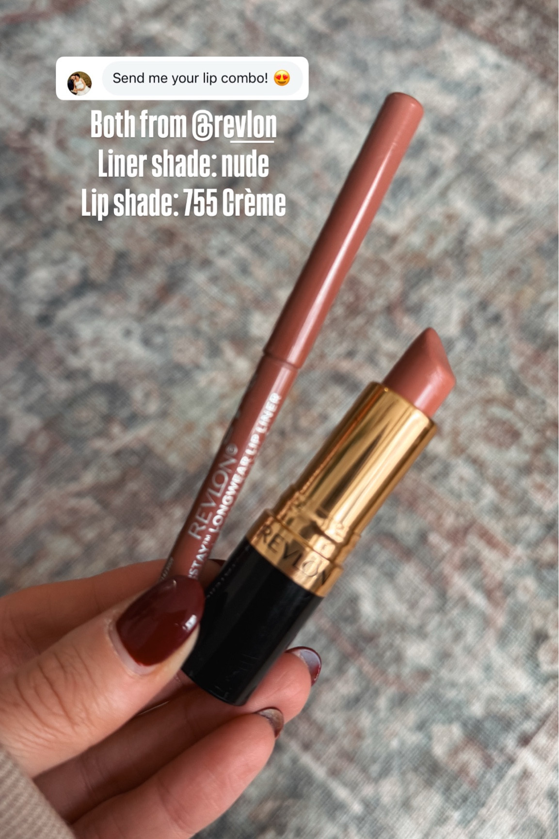My neutral lip combo today from Revlon! The liner is shade nude and lipstick shade 755 



#LTKStyleTip #LTKBeauty #LTKFindsUnder50