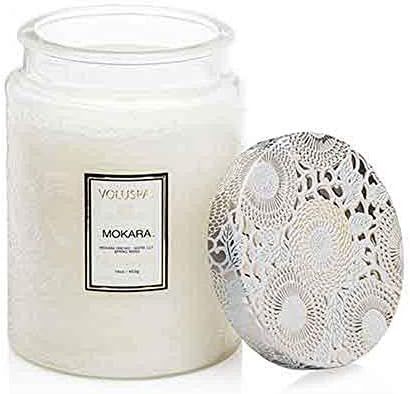 Voluspa Mokara Candle | Large Glass Jar | 18 Oz. | 100 Hour Burn Time | All Natural Wicks and Coconu | Amazon (US)