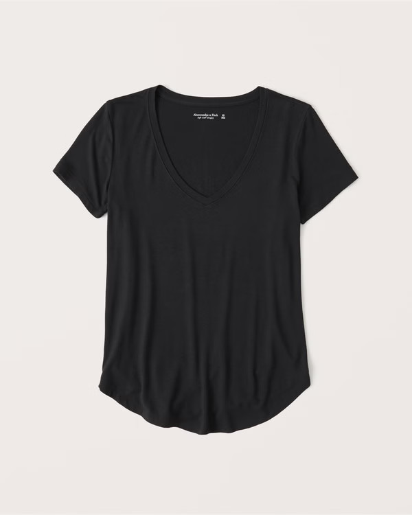 Drapey V-Neck Tee | Abercrombie & Fitch (US)
