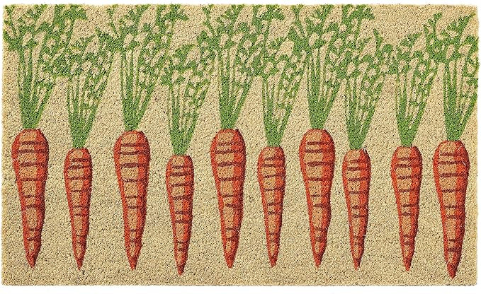 HF by LT Carrots 100% Coir Doormat, 18 x 30 inches, Naturally Durable, PVC-Backing, Sustainable | Amazon (US)