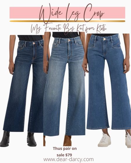 Sale alert🚨

Kut from the Kloth 

Meg Jean  
Wide leg crop
So flattering and  comfy!

I have these and adore them 

The middle pair are the ones I own and are on sale $79



#LTKfindsunder100 #LTKsalealert #LTKstyletip