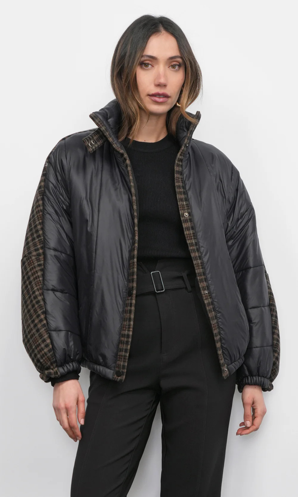 Beryl Mixed Media Quilted Puffer | Greylin Collection | Greylin Collection | Women's Luxury Fashion Clothing 