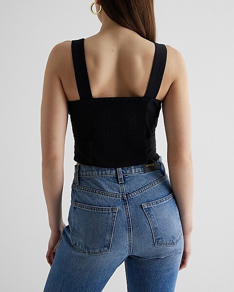 Sweetheart Neckline Tie Waist Cropped Tank | Express