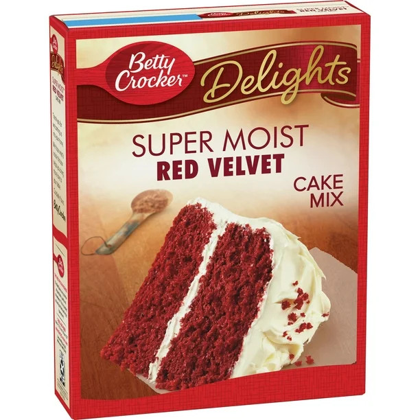 Betty Crocker Delights Super Moist Red Velvet Cake Mix, 15.25 oz. - Walmart.com | Walmart (US)