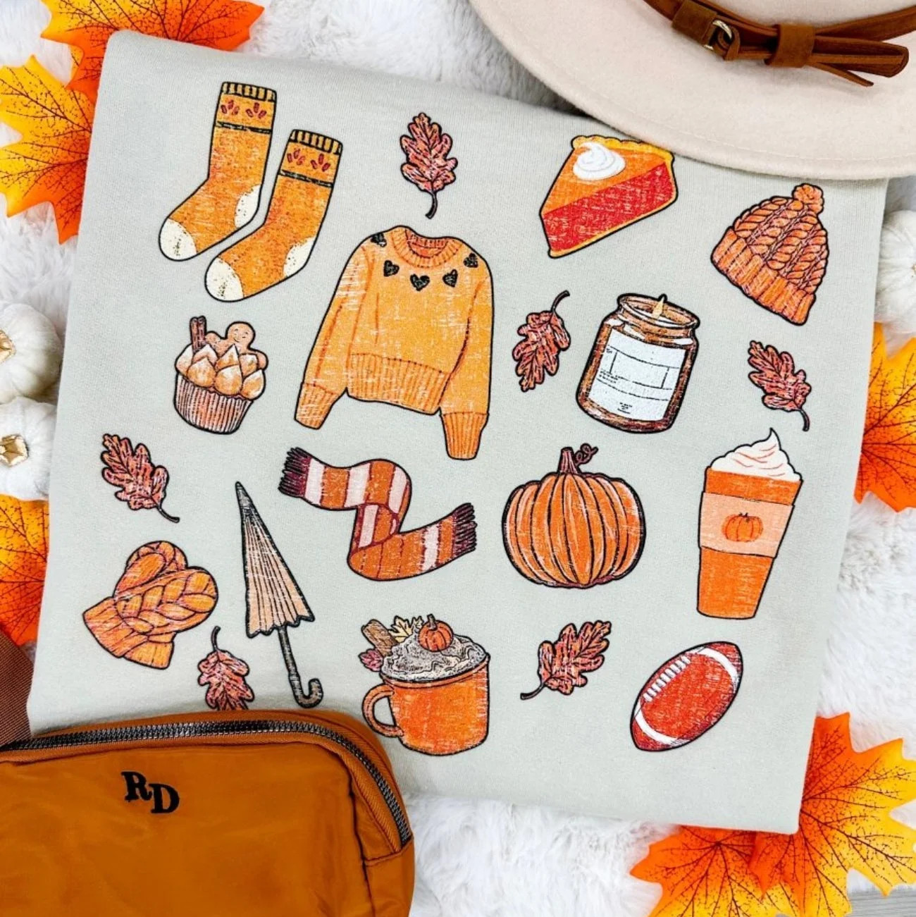 Monogrammed 'All The Fall Things' Crewneck Sweatshirt | United Monograms