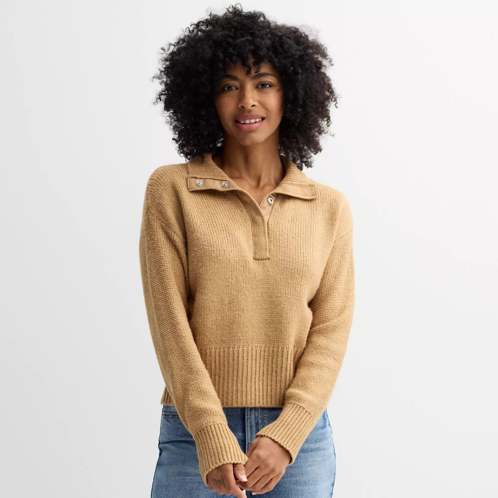 Women's Sonoma Goods For Life® Quarter Snap Pullover | Kohl's