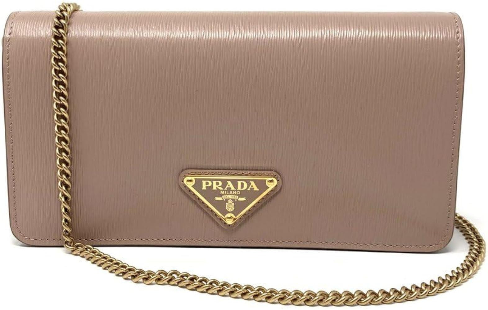 Prada Cipria Beige Vitello Move Leather Chain Wallet Crossbody Bag 1BP021 | Amazon (US)