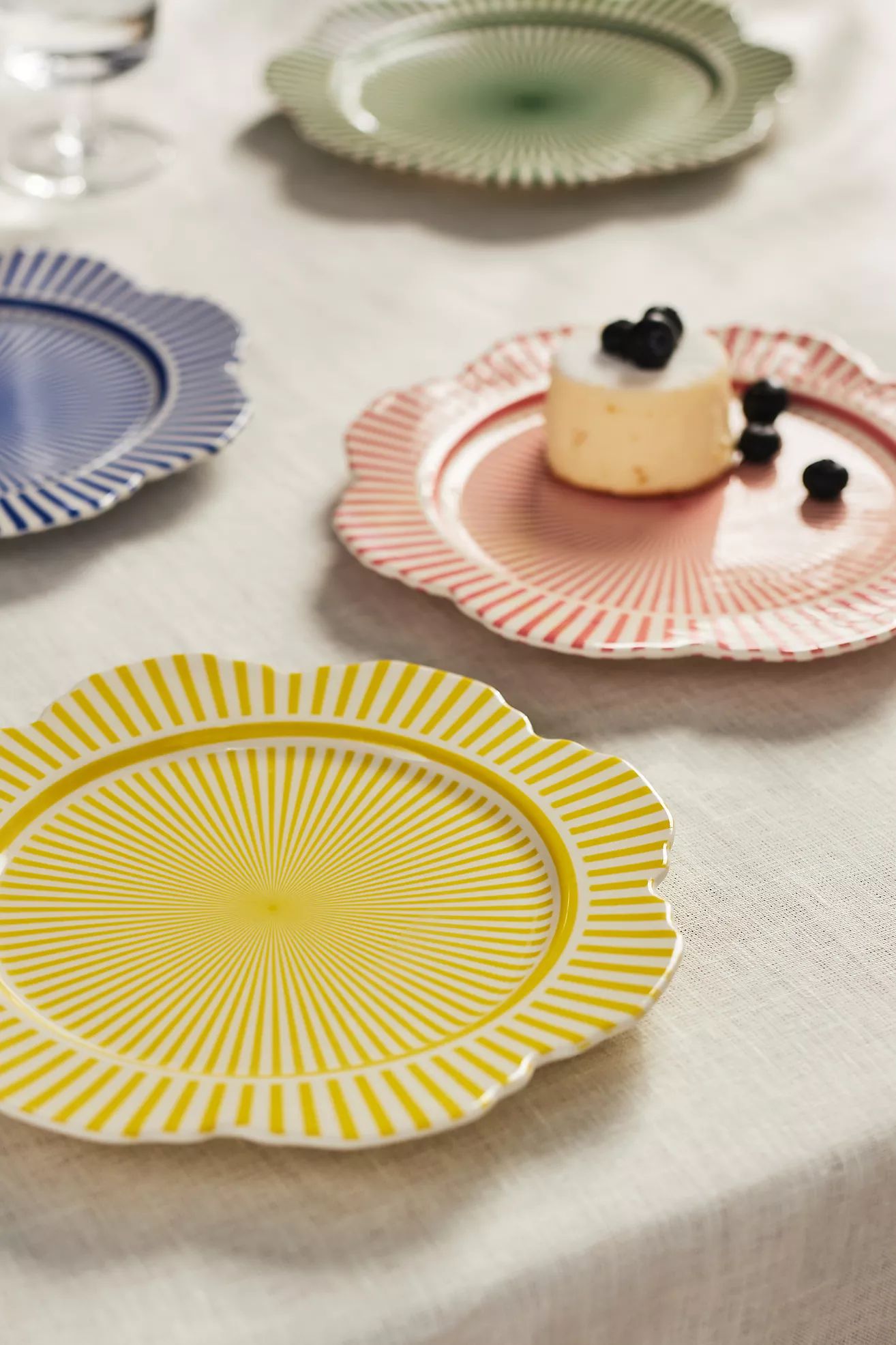 Lyla Striped Side Plates, Set of 4 | Anthropologie (US)