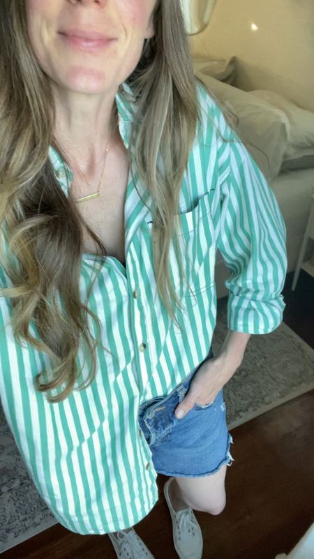 The button down is perfect for summer with denim shorts or even as a bathing suit cover up. It’s oversized so I sized down to an XS. 
I also found a dupe for under $30 with matching shorts for under $10! 
#freepeople
#cariuma
#matchingsets
#summerfinds 

#LTKstyletip #LTKxTarget #LTKtravel