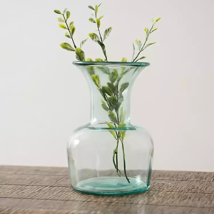 New!Fluted Green Spanish Glass Vase, 8 in. | Kirkland's Home