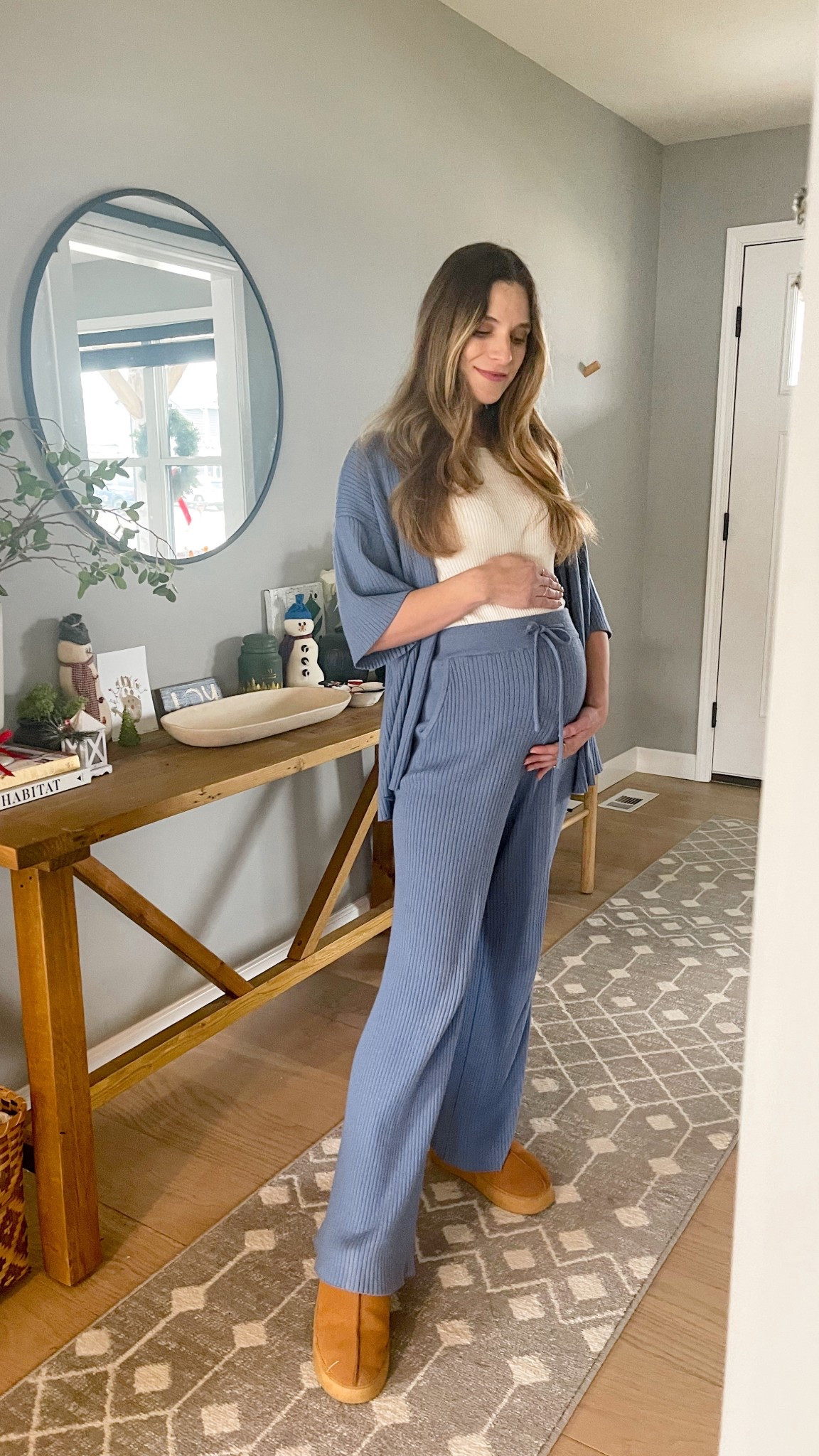 Amazon set. Fits tts and it has a nice relaxed fit. Perfect for my growing baby bump. For reference I’m 24week pregnant. 

#LTKmomlife #LTKBump #LTKootd