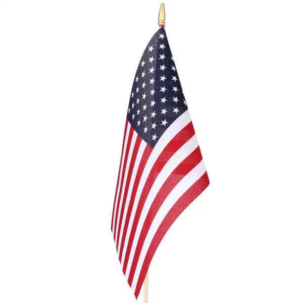 8 in. x 12 in. Polycotton U.S. Hand Flag | The Home Depot