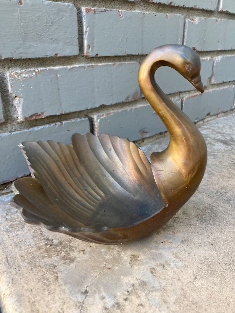 Solid Brass Swan Bowl - Etsy | Etsy (US)