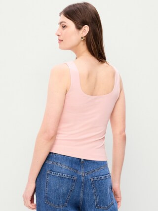 Hug Double-Layer Scoop-Neck Tank Top | Old Navy (US)