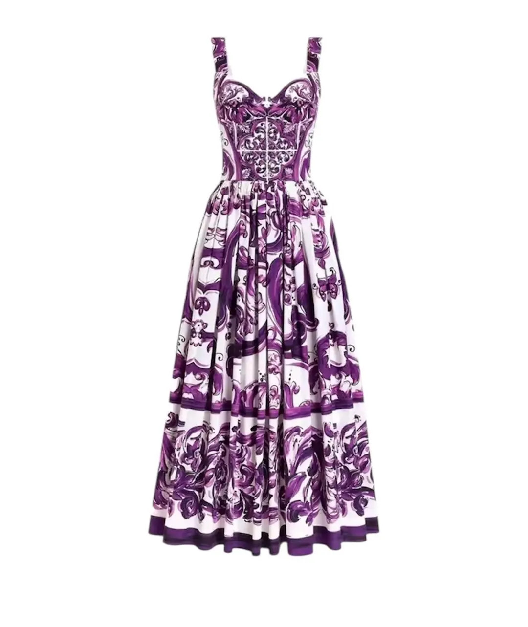 Handmade Italian Cotton Dress: Majolica Print Sicilian Style - Etsy | Etsy (Global)