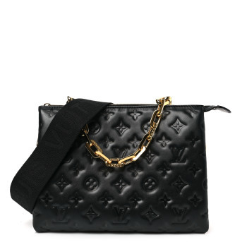 Lambskin Embossed Monogram Coussin PM Black | FASHIONPHILE (US)