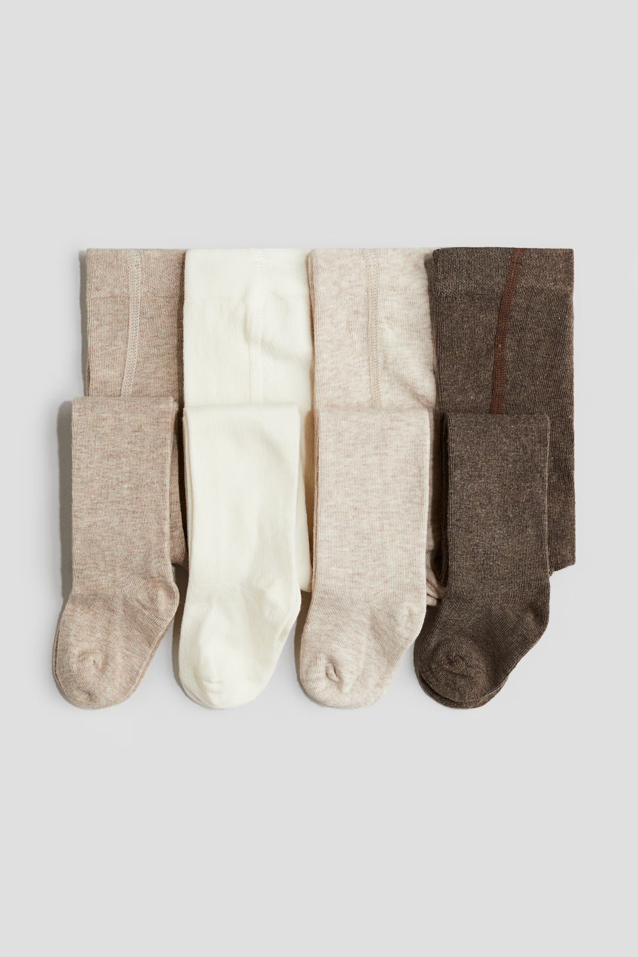 4-pack Fine-knit Tights - Beige/brown - Kids | H&M US | H&M (US + CA)