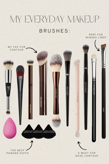 my everyday makeup brushes // 

#LTKbeauty #LTKfindsunder100 #LTKstyletip
