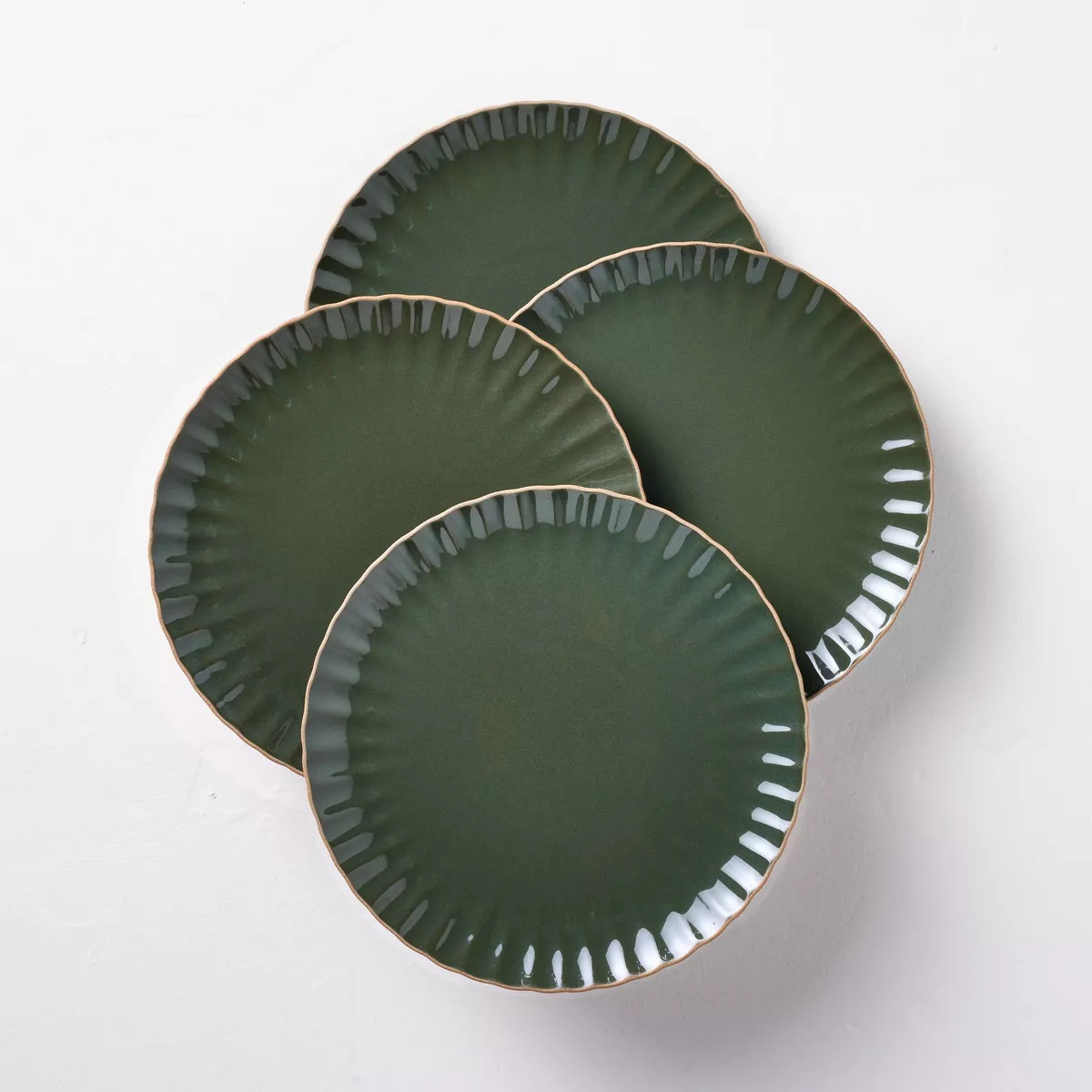8.5" Scallop Stoneware Salad Plate Green - Hearth & Hand™ with Magnolia | Target
