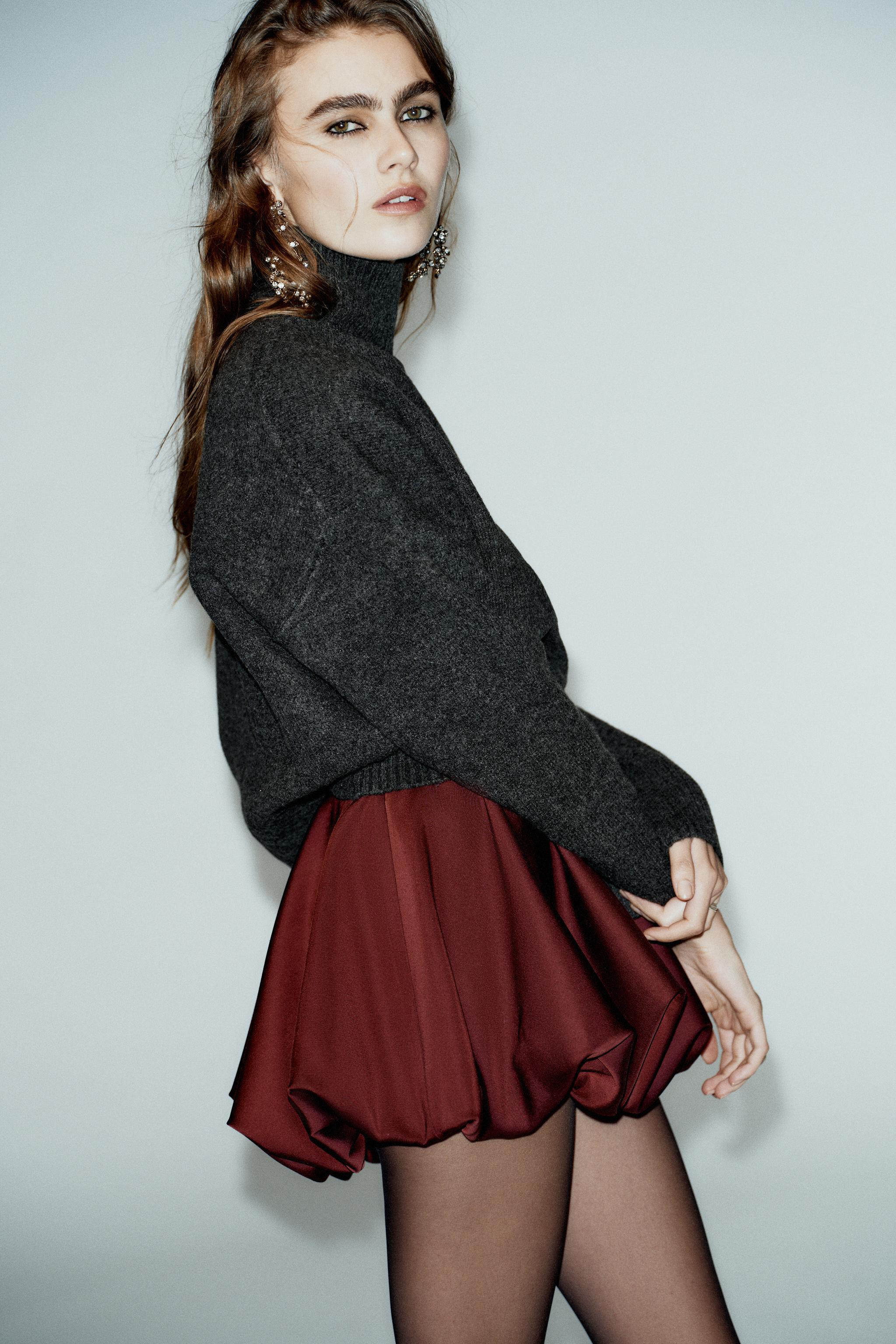 SOFT KNIT HIGH NECK JUMPER | Zara US