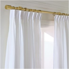 Pleated European Flax Linen Blackout Curtain | West Elm (US)