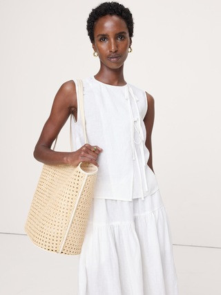 Linen Double-Tie Tank | Banana Republic (US)