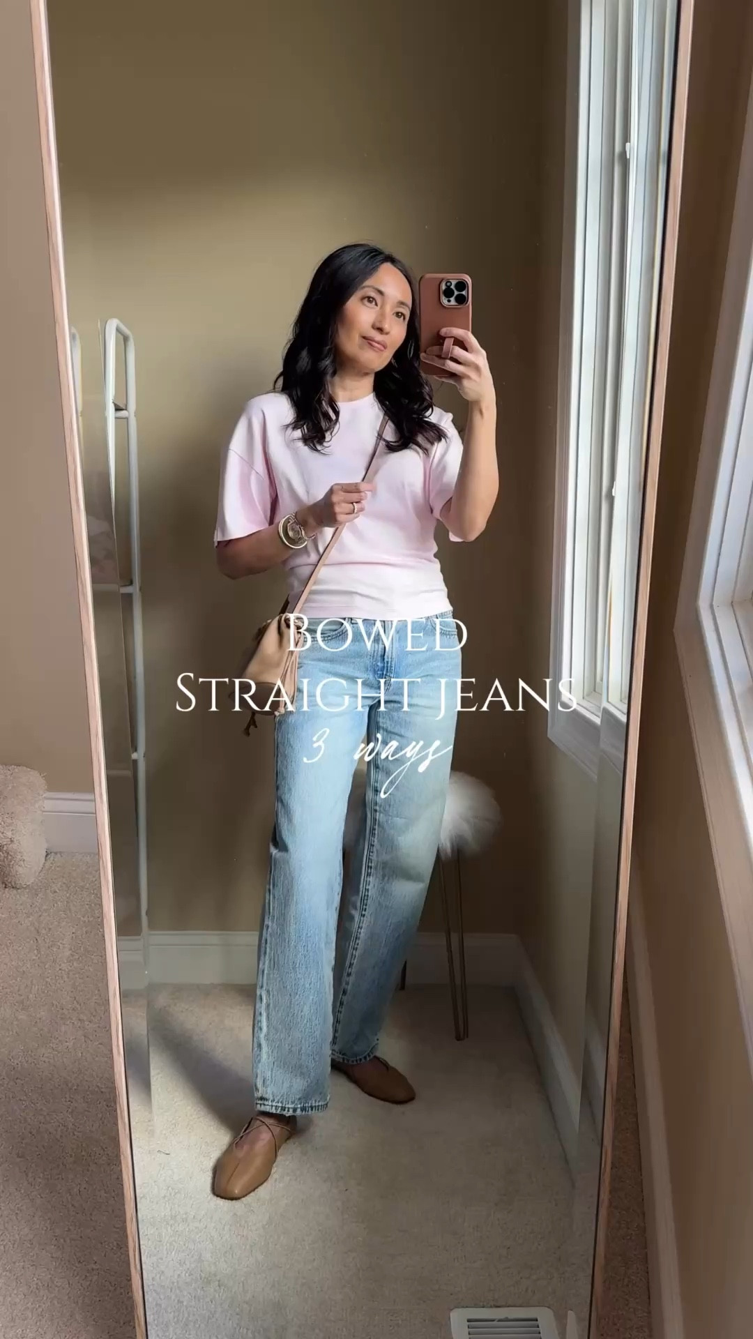 Spring outfits. Straight leg jeans may always be my favorite, but new denim trends are fun too. If you aren’t a big fan of barrel jeans, there are options that are easier to transition to abd feel more current. Bowed straight leg jeans like these from @Pistola Denim are a great option. Here they are styled 3 ways for Spring. I love a good 100% cotton denim jean and this style gives a classic straight leg an updated feel with the slight bow. 
Sizing seems to run big; consider sizing down. Exact light wash with vintage vibe: Bowie. #ad

- Pink top is an elevated t-shirt style with very nice 100% cotton material. I sized up. 
- Dark denim chambray popover top is a good one to pair with light bottoms. True to size. 
- Spring cardigan sweater feels soft. I sized up for room to layer  


#LTKOver40 #LTKootd