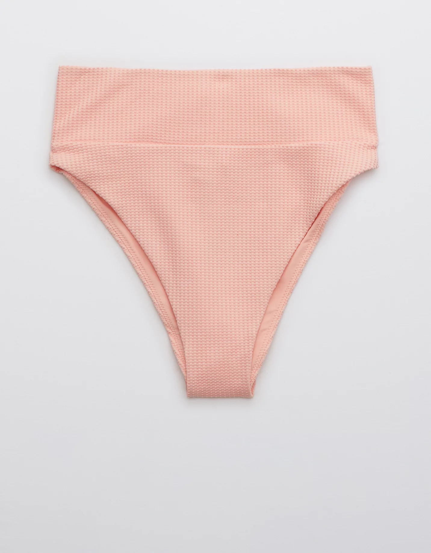 Aerie Waffle High Cut Cheeky Bikini Bottom | American Eagle Outfitters (US & CA)