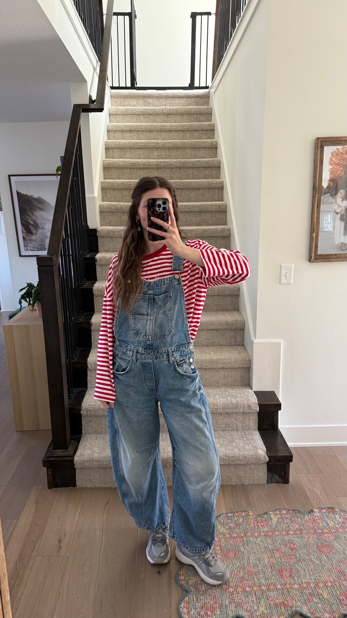 wearing a small in overalls and exact tee is from my sister’s shop!  linked similar striped tees! Simple and fun outfit for the park! 

Spring outfit, postpartum 

#LTKootd