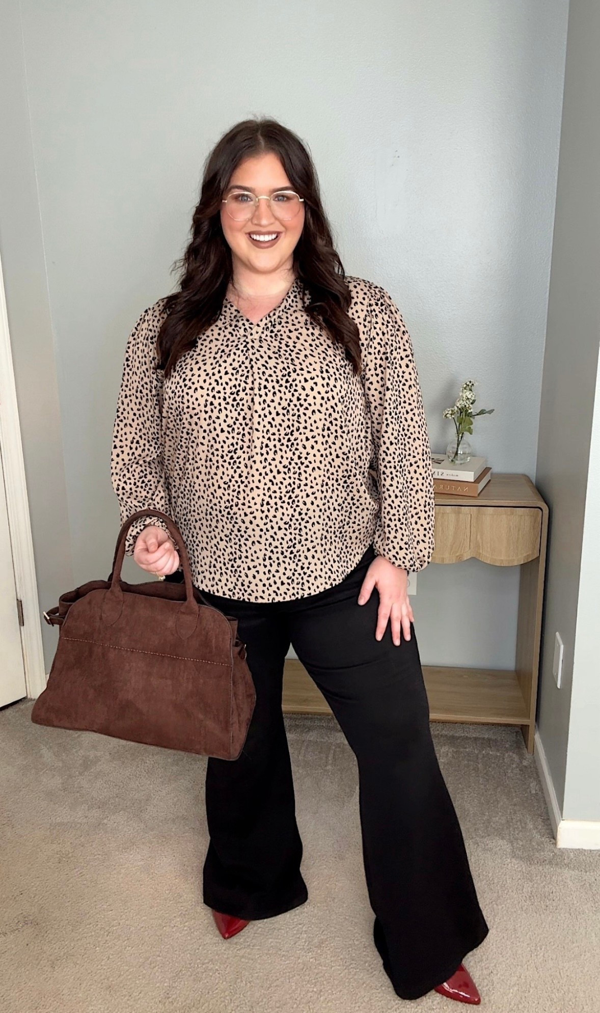 This leopard top is one of my favorites for my office girls and the pop of red with these shoes is so cute! This outfit is great for workwear and even heading into happy hour. 
Plus size outfit inspo, office wear outfit inspo 

#LTKPlusSize #LTKWorkwear #LTKSeasonal