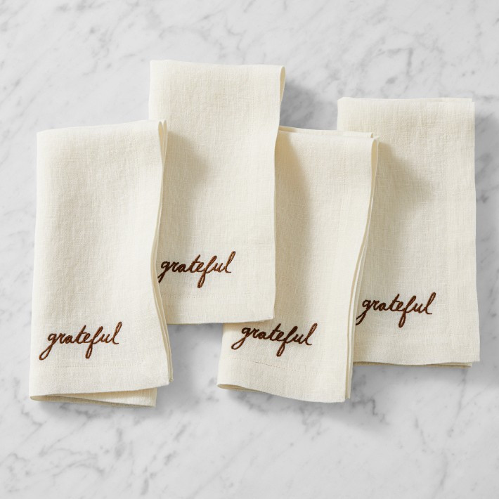 Grateful Napkins, Set of 4 | Williams-Sonoma