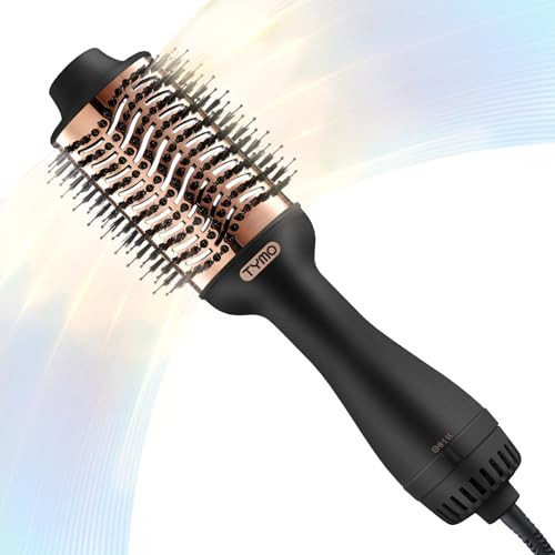 TYMO Hair Dryer Brush Blow Dryer Brush in One, 4 in 1 Ionic Hairdryer and Styler Volumizer with Oval Titanium Barrel, Hot Air Straightener for Smooth Frizz-Free Blowout, Gold | Amazon (US)