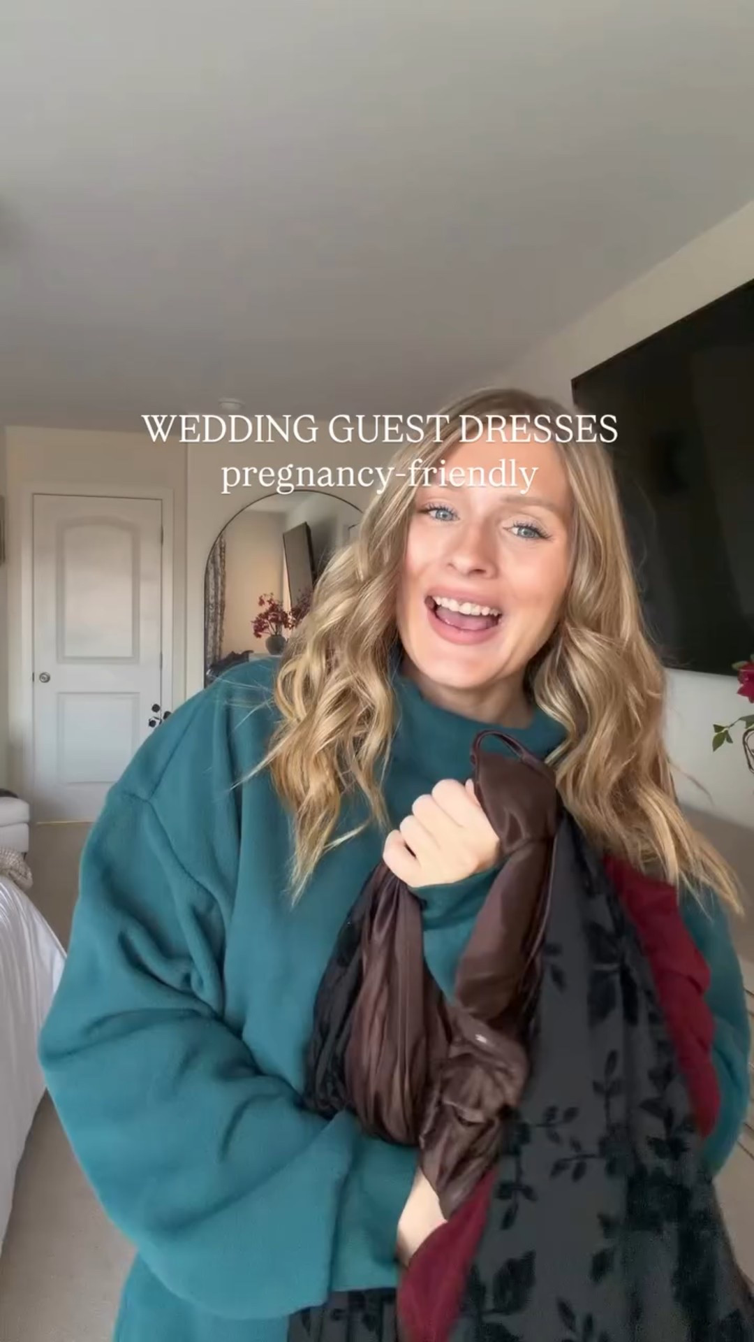 Wedding guest dresses that make me feel so confident with my baby bump! I would definitely size up depending on how far along you are as these aren’t maternity but I love how flowy they are! ❤️ 

#weddingguestdress #weddingguest #bumpfriendly #pregnant #bumpstyle