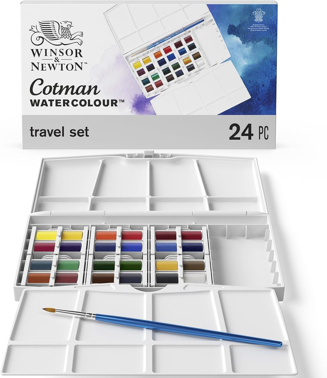Winsor & Newton Cotman Watercolor Paint Set, 24 Half Pan Painting Plus Set | Amazon (US)