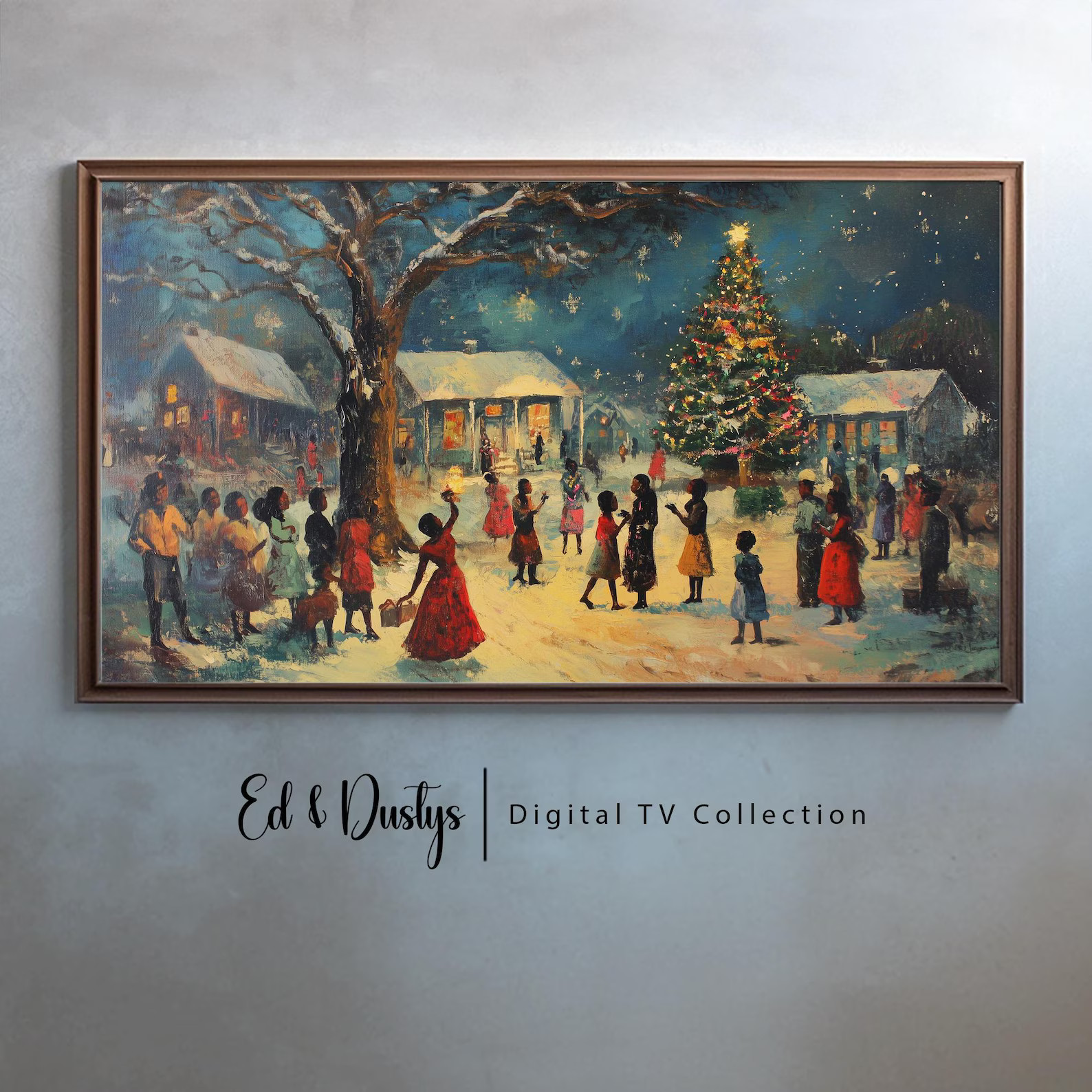 Samsung Frame TV Abstract Art, African Christmas Life, Christmas African American Painting, LG TV... | Etsy (US)