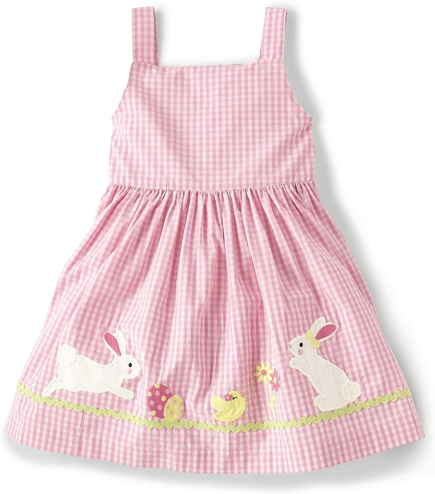 Gymboree,Girls,and Toddler Embroidered Sleeveless Dress,5,Pink Bunnies | Amazon (US)