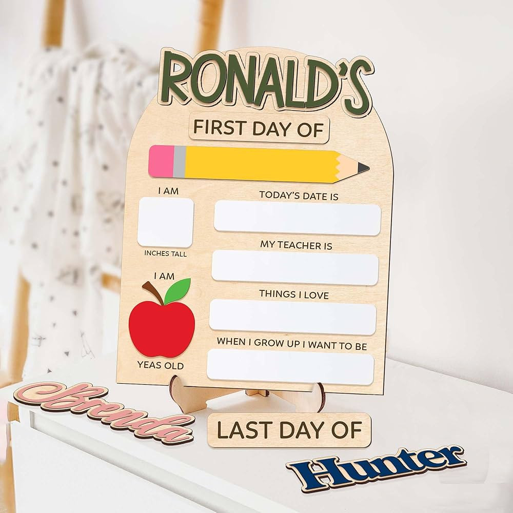 First and Last Day of School Board With Marker - Last Day of School - First Day of School Board -... | Amazon (US)