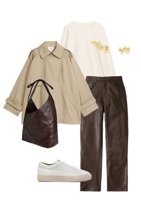 Arket cropped trench, brown faux leather trousers, brown bag

#LTKworkwear #LTKSeasonal #LTKstyletip