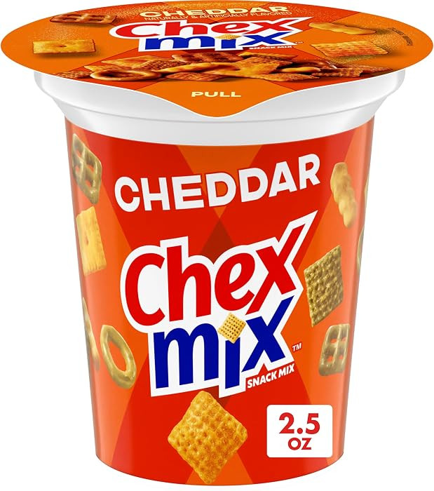 Chex Mix Cheddar Snack Mix, Snack Cup, 2.5 oz | Amazon (US)