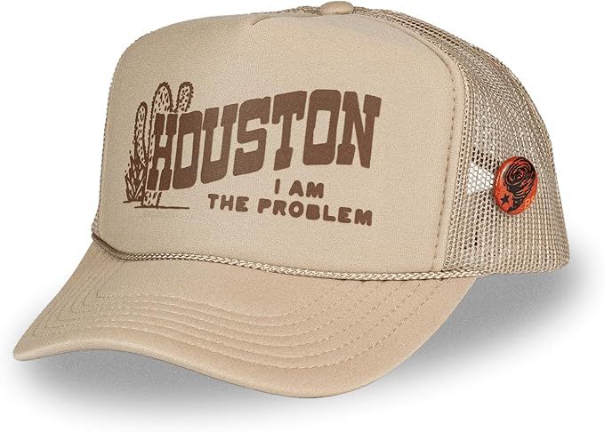 Houston I Am The Problem Trucker Hat - Trendy Vintage Funny Cowboy Cowgirl Country Designer Camo ... | Amazon (US)