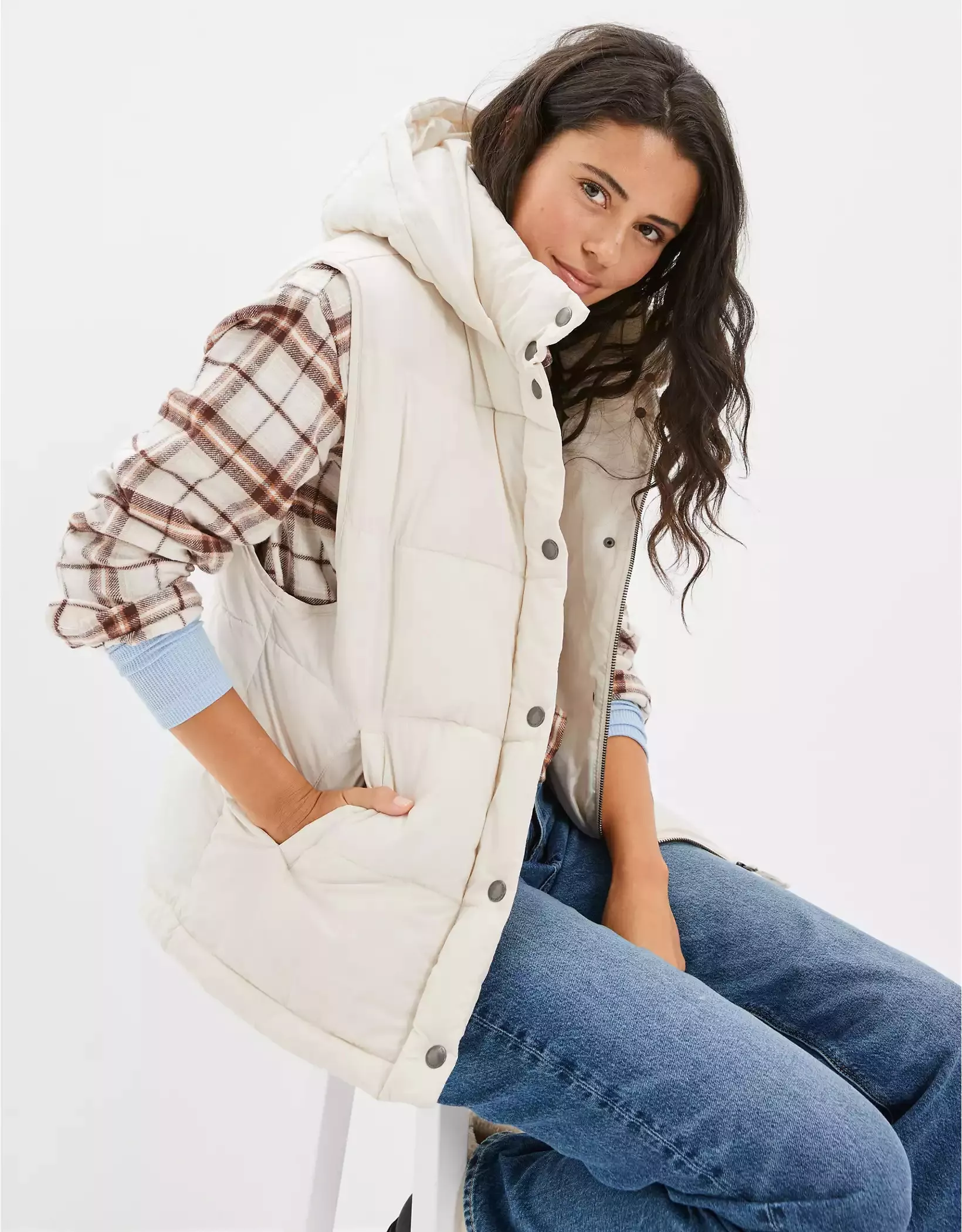 AE Oversized Puffer Vest