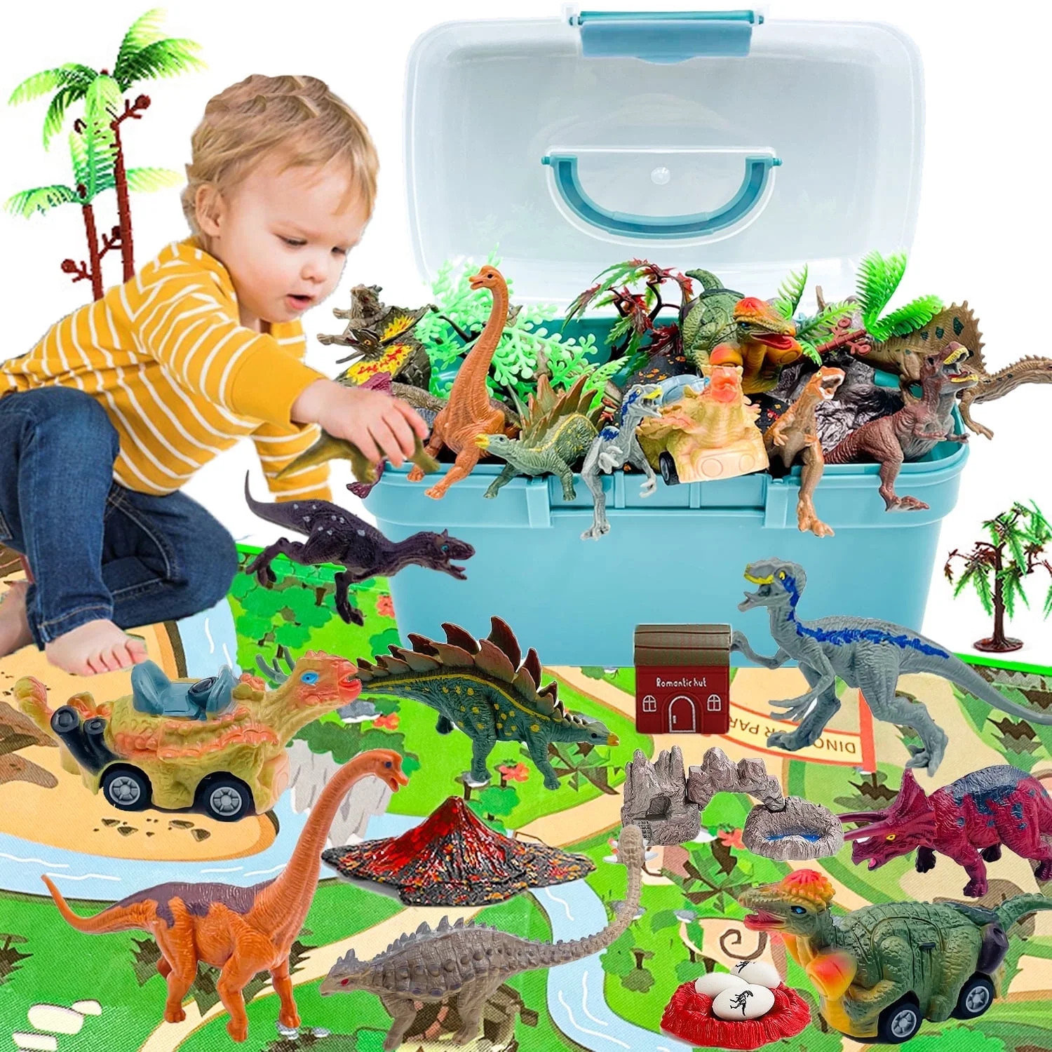 Dinosaur Toys, Toys for Kids Girls Boys 3-6 Years, Educational Realistic Dinosaur Play Set, Gift ... | Walmart (US)