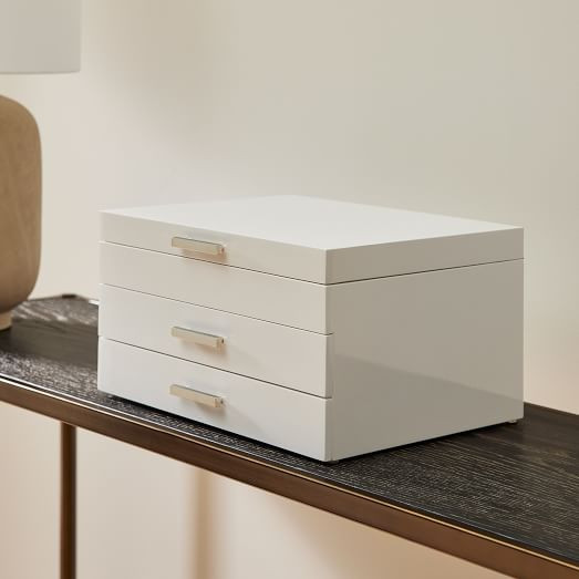 Mid-Century White Lacquer Jewelry Boxes | West Elm (US)