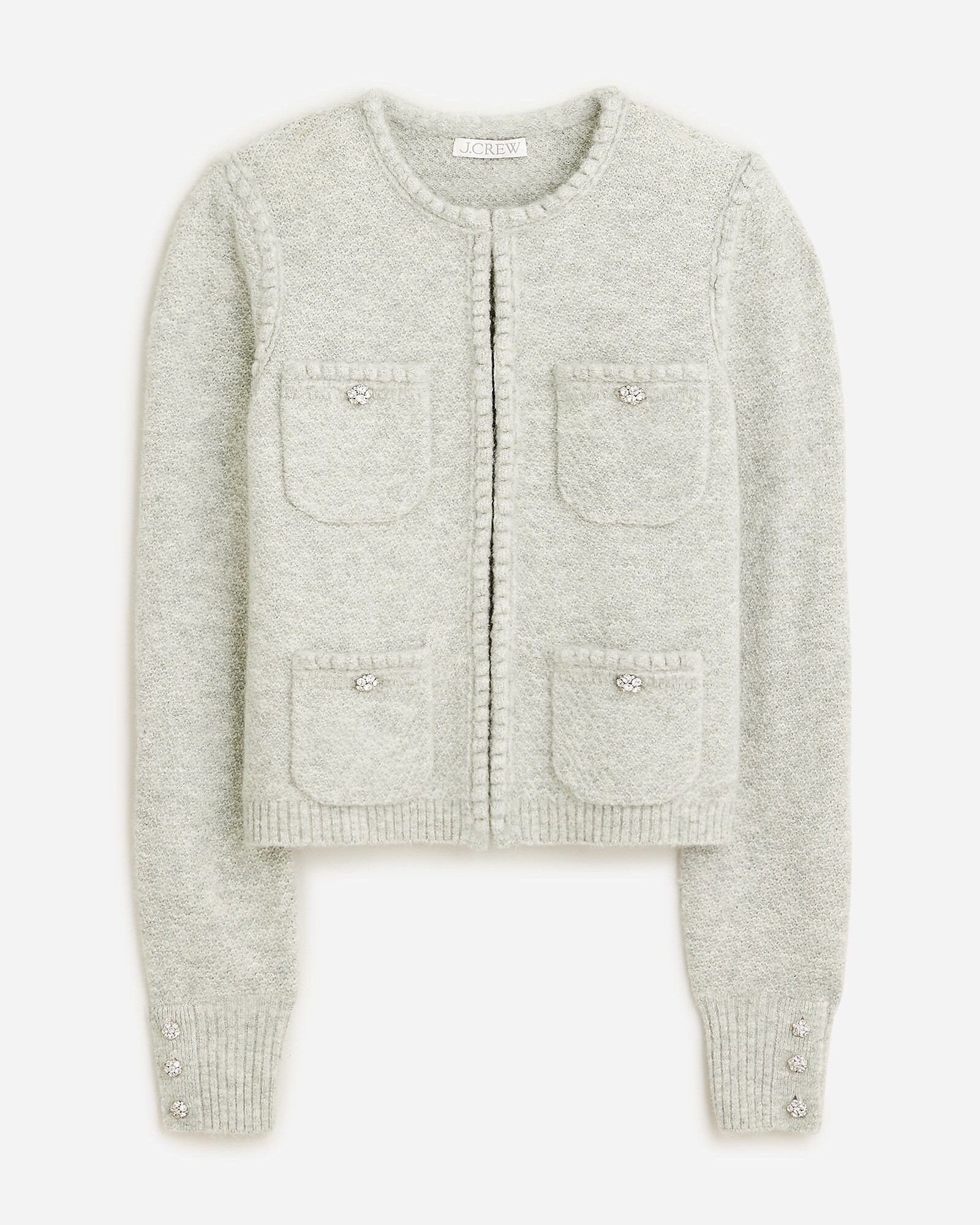 Odette sweater lady jacket with jewel buttons | J. Crew US