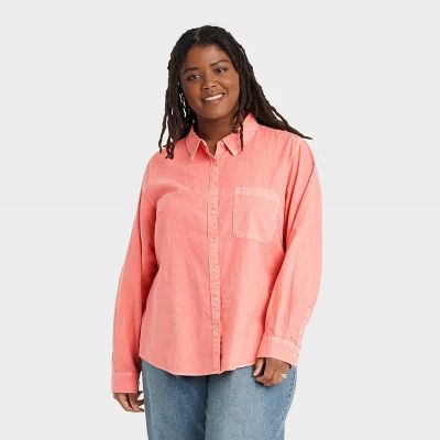 Women's Long Sleeve Classic Fit Button-Down Shirt - Universal Thread™ | Target